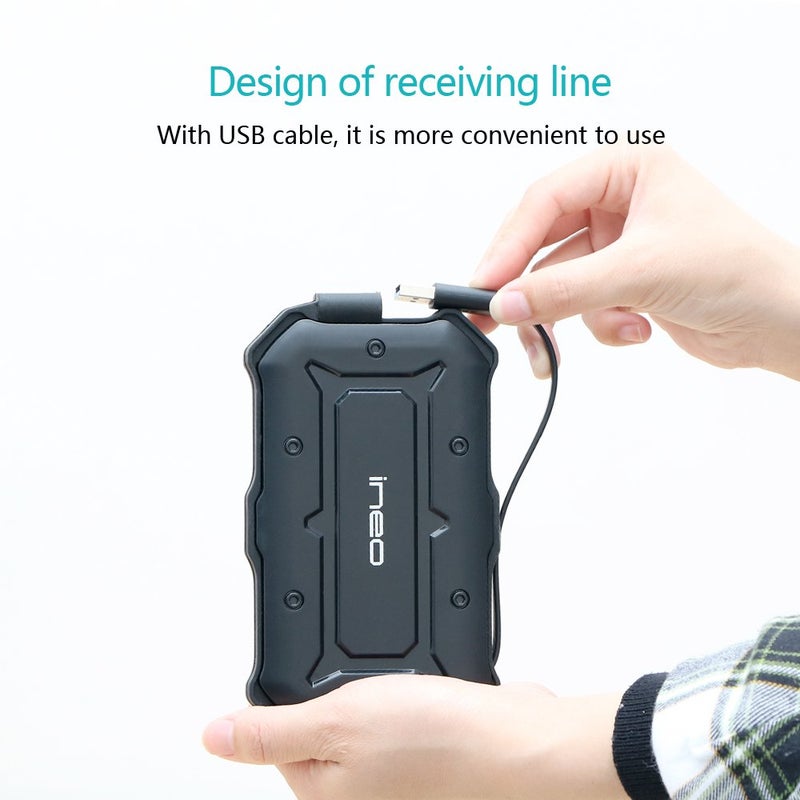 Ineo 2.5" USB 3.0 Type A Rugged Waterproof & Shockproof External HDD Enclosure - IP66 Rated, Compatible with PS5, Xbox, Laptops, MacBook, WD, Seagate, Toshiba, Samsung, Hitachi [T2566-II] - Image 4